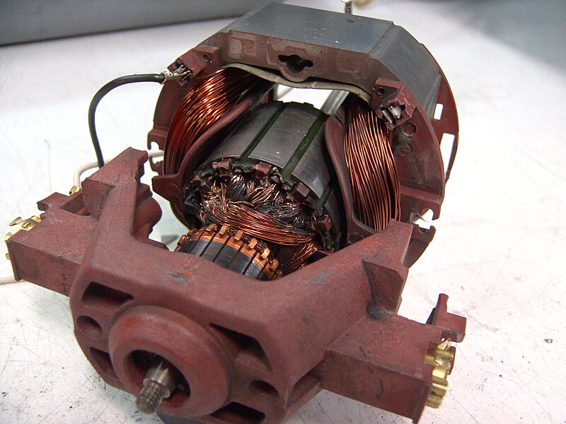 Modern low-cost universal motor, from a vacuum cleaner.